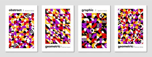 Abstract modern geometric shape templates vector