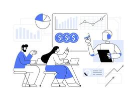 AI-Enhanced Sales Training abstract concept illustration. vector