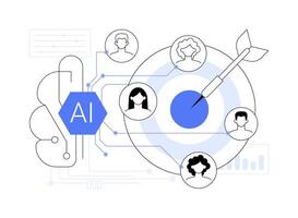 AI-Driven Account-Based Marketing abstract concept illustration. vector