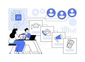 AI-Enhanced Lead Nurturing abstract concept illustration. vector