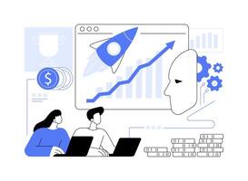AI-Powered Sales Incentive Programs abstract concept illustration. vector