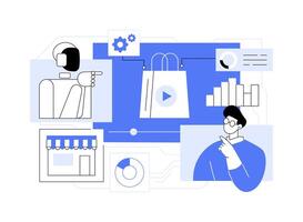 AI-Driven Product Demos abstract concept illustration. vector