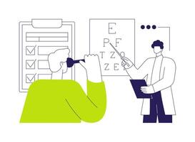 Eye chart abstract concept illustration. vector