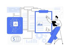 AI-Optimized Quote and Proposal Management abstract concept illustration. vector