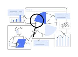 AI-Enhanced Competitive Analysis abstract concept illustration. vector