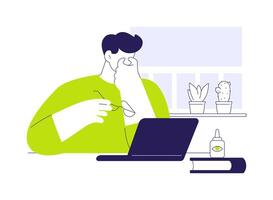 Dry eye problem abstract concept illustration. vector