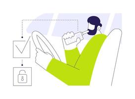 Ignition interlock abstract concept illustration. vector