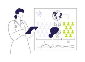 Outbreak investigation abstract concept illustration. vector