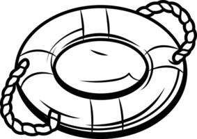 A sketchy icon of sailing life ring vector