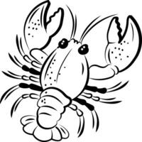Lobster icon in drawing style vector