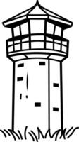 Watchtower icon in hand drawn style vector
