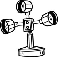A hand drawn icon of anemometer vector