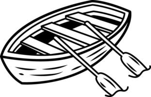 Row boat icon in hand drawn style vector