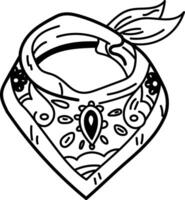 Sailor bandana icon in hand drawn style vector