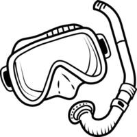 Scuba Mask icon in hand drawn style vector