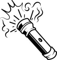 Hand drawn icon of an emergency flare vector
