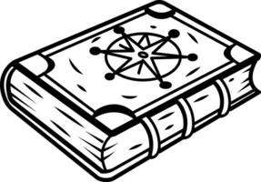 A sketchy icon of nautical book vector