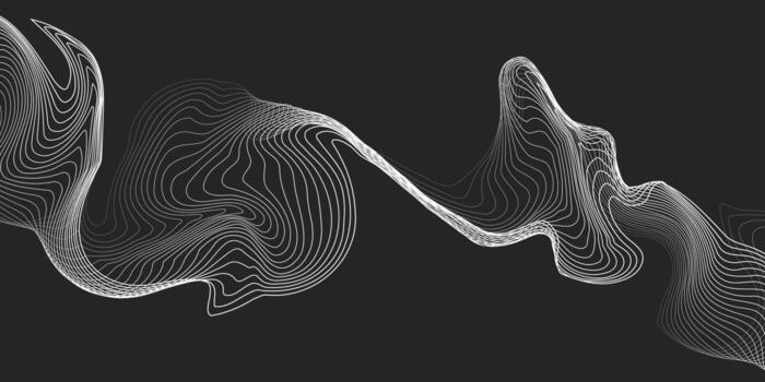 resumen negro antecedentes con fluido blanco Rayas.Genial resumen Arte antecedentes vector