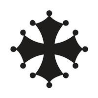 Geometric road intersection design within a circular target. vector