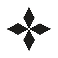 heraldic cross with ribbons on each arm. vector