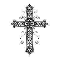 Elegant Christian Cross Design for Religious or Inspirational vector