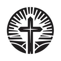 Christian Cross Design for Religious or Inspirational Stock Photos vector