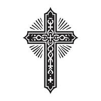 Elegant Christian Cross Design for Religious or Inspirational Stock Photos vector