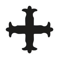 Ornate Christian Cross Design for Religious Artwork vector