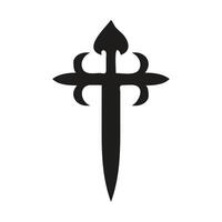 Jesus on the Cross, Ornate Circle vector