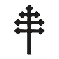 Christian Cross Design in Vintage Style vector