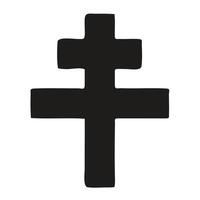 graphic depiction of a Christian cross. vector