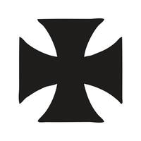 graphic silhouette of the Cross of Lorraine. vector