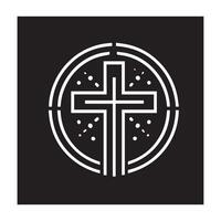 A graphic representation of a stylized cross, likely for religious or symbolic use. vector