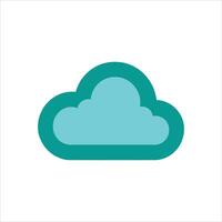 A cloud icon Cloud Computing Beautiful Colorful Cloud Icon with Data Cloud and Silhouette Design vector