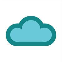 Data Cloud Silhouette Illustration Featuring Beautiful Internet Weather Cloud Icon vector