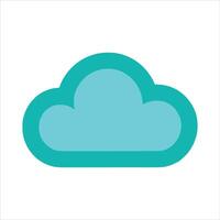Data Cloud Icon Design with Colorful and Beautiful Internet Weather Cloud Silhouette vector