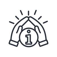 Inform icon. .Editable stroke.linear style sign for use web design,logo.Symbol illustration. vector