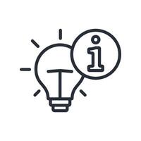 hint icon. .Editable stroke.linear style sign for use web design,logo.Symbol illustration. vector