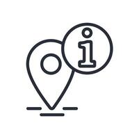 location icon. .Editable stroke.linear style sign for use web vector