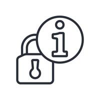 confidential icon. .Editable stroke.linear style sign for use web design,logo.Symbol illustration. vector