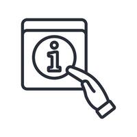 info box icon. .Editable stroke.linear style sign for use web design,logo.Symbol illustration. vector