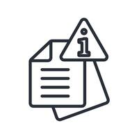 notice icon. .Editable stroke.linear style sign for use web design,logo.Symbol illustration. vector