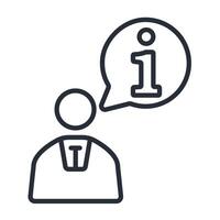 guidance icon. .Editable stroke.linear style sign for use web design,logo.Symbol illustration. vector
