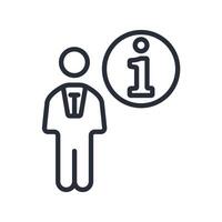 help icon. .Editable stroke.linear style sign for use web vector