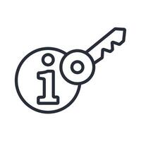 key information icon. .Editable stroke.linear style sign for use web design,logo.Symbol illustration. vector