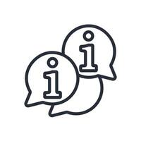 chat icon. .Editable stroke.linear style sign for use web vector