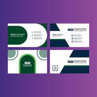 Modern Business Card Design in Bundle. Trendy Template Display for Promotional Campaign. vector