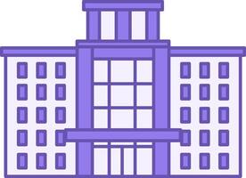 Colored Office Building Icon. Icon. Modern Building, Architecture. Financial Institution, Business Center. Office Concept vector