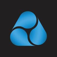 Abstract Design with Three Interlocking Blue Circles vector