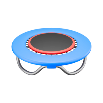 3d icona un' grande blu trampolino png